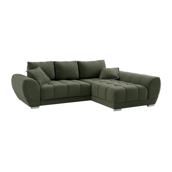 Бутилково зелен разтегателен диван Cloudlet, десен ъгъл - Windsor & Co Sofas