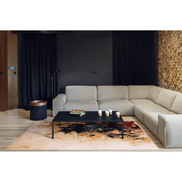 Вълнен килим 133x180 cm Burst dark beige – Agnella-image-1