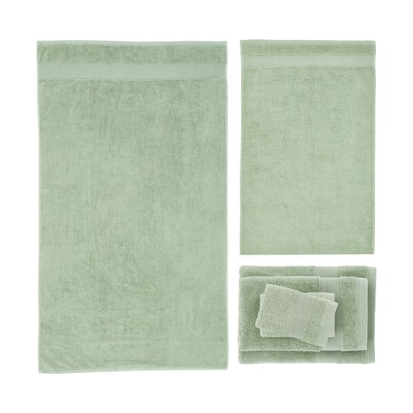 Зелени памучни хавлии и кърпи за баня в комплект от 6 бр. от тери Anti-Bacterial – Catherine Lansfield-image-2