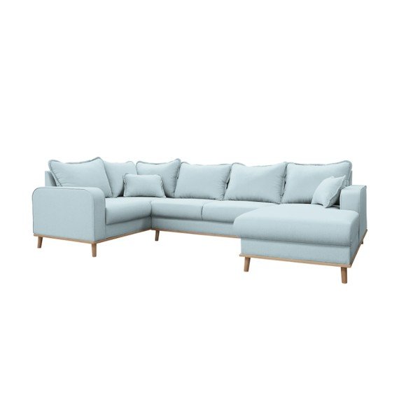 Светлосин ъглов диван (десен ъгъл) Beata - Ropez-image-2