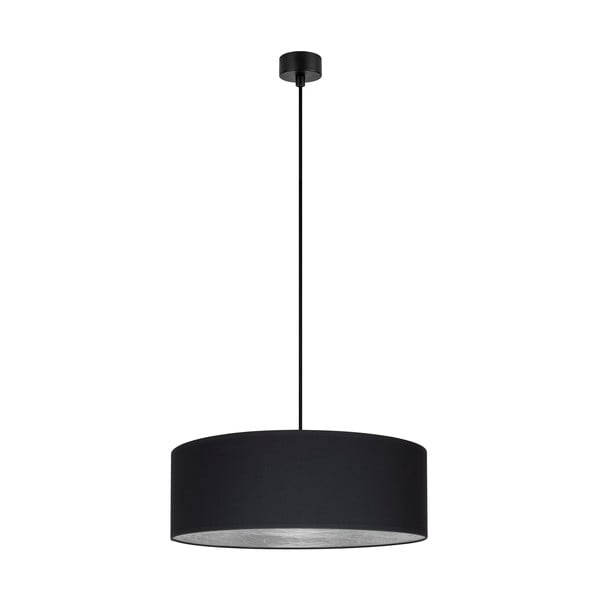 Черна висяща лампа със сребърни детайли XL, ⌀ 45 cm Tres - Sotto Luce