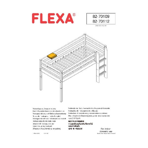 Бяла висяща поставка за таблет за детско легло Classic - Flexa-image-1