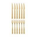 Прибори за хранене от неръждаема стомана в златист цвят, 12 бр. Ollin – Bloomingville