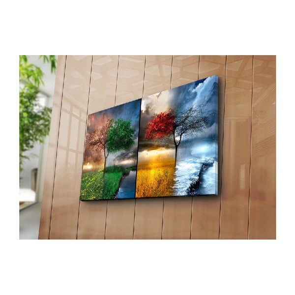 Живопис върху платно Сезони, 70 x 45 cm - Wallity-image-2