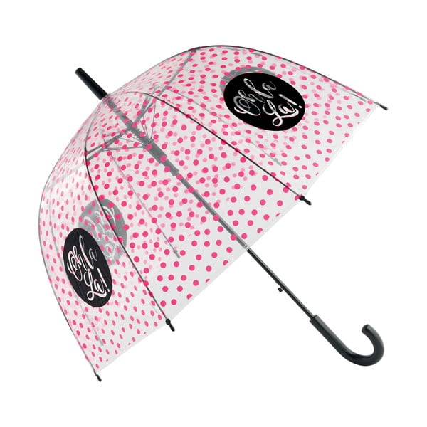 Transparentní holový deštník Birdcage Oh La La, ⌀ 103 cm