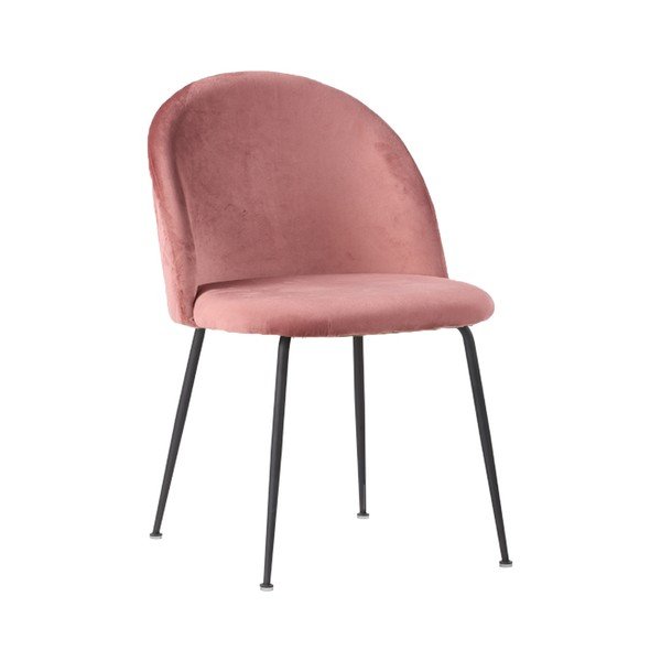 Комплект от 2 стола за хранене от розово кадифе Geneve - House Nordic