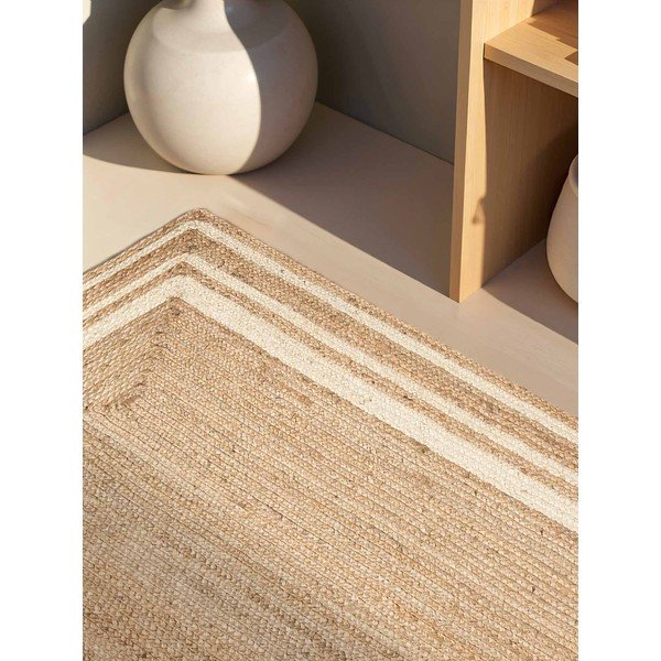 Кремав/в естествен цвят двустранен/ръчно изработен ютен килим 120x170 cm Jutta – Hanse Home-image-2