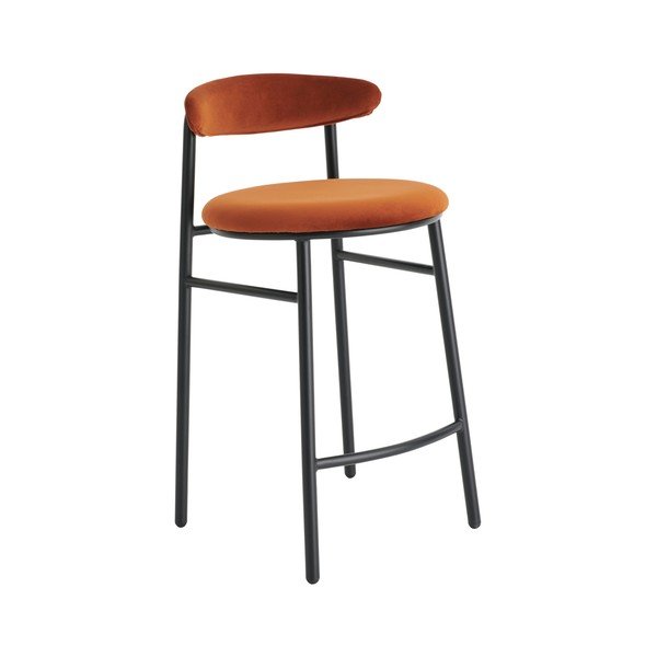Метален бар стол в цвят кафяв коняк (височина на седалката 66 cm) Doggi – Ellos Home