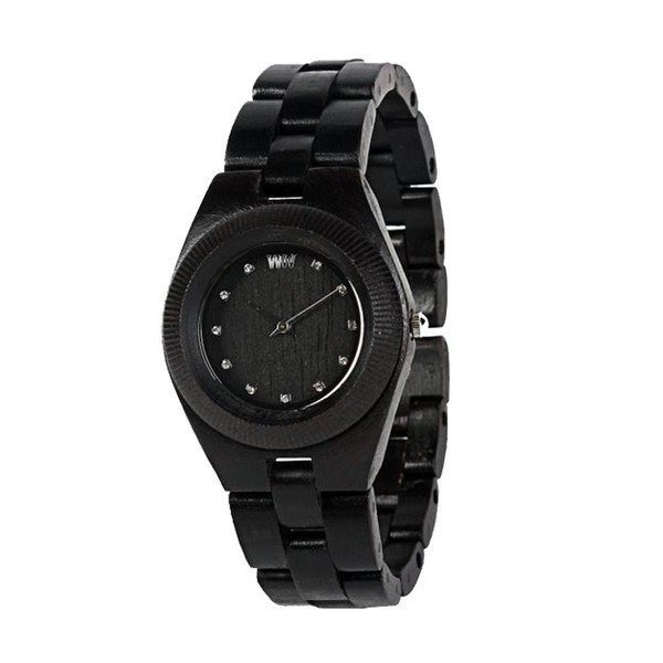 Dámské dřevěné hodinky Odyssey Black