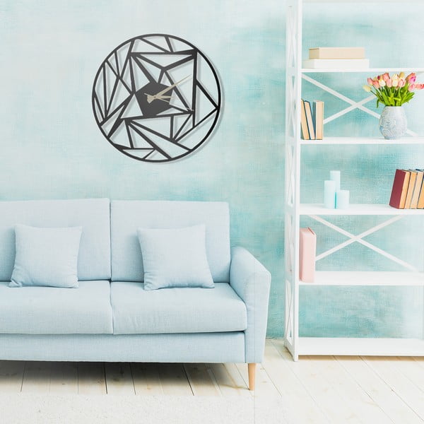 Метален часовник Peony, ø 50 cm - Wallity-image-4