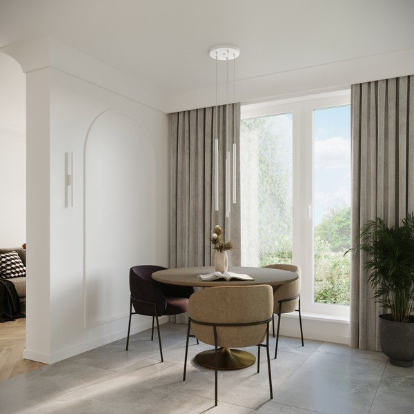 Бяло метално висящо осветително тяло ø 25 cm Fideus – Sollux-image-1