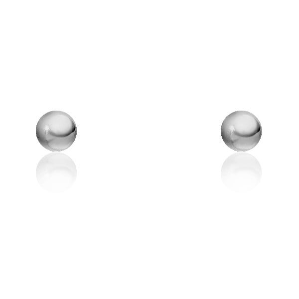 Дамски обеци във формата на сребърна топка от неръждаема стомана - Emily Westwood
