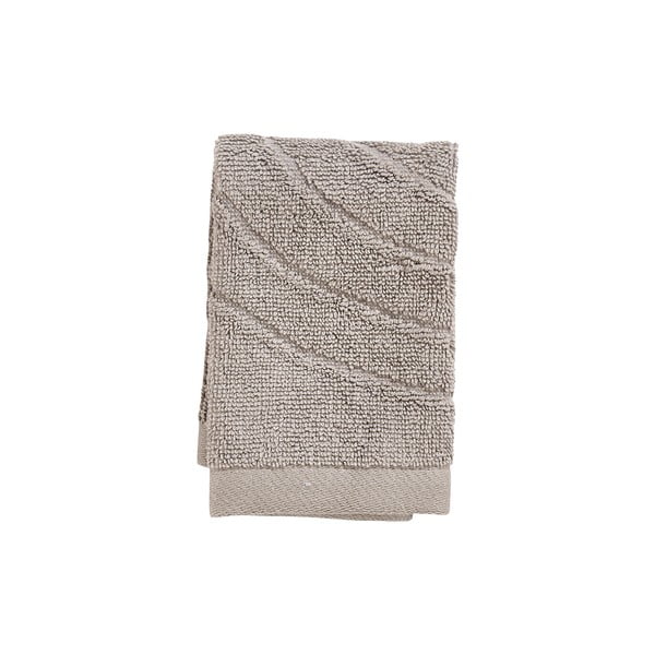 Сиво-бежова памучна кърпа от тери 30x30 cm Time – Zone