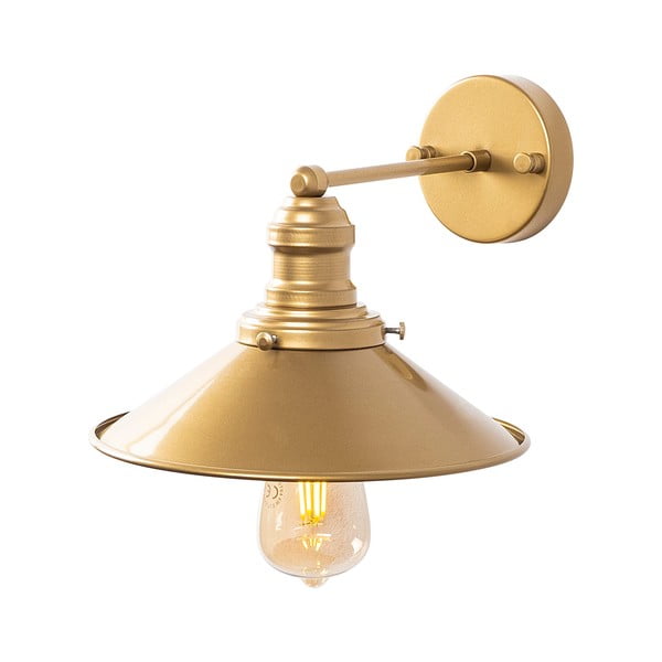 Стенна лампа в златист цвят ø 24 cm Conical – Opviq lights