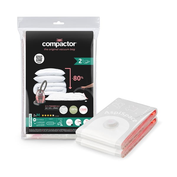 Вакуумни торбички в комплект от 2 броя Premium Valve M – Compactor