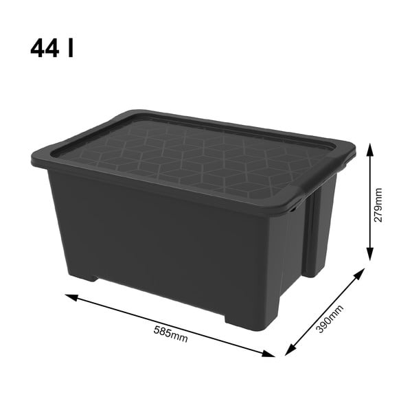 Пластмасова кутия за съхранение с капак Evo Easy - Rotho-image-1