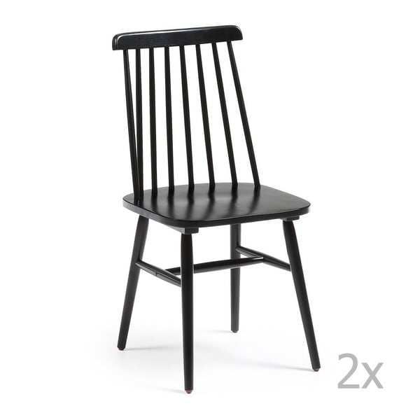 Sada 2 černých židlí La Forma Kristie