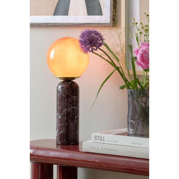 Бордо мраморна настолна лампа (височина 38 cm) Lazio Sphere – Leitmotiv-image-1