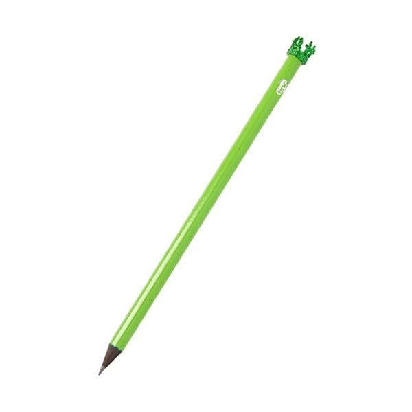 Zelená tužka s ozdobou ve tvaru korunky TINC