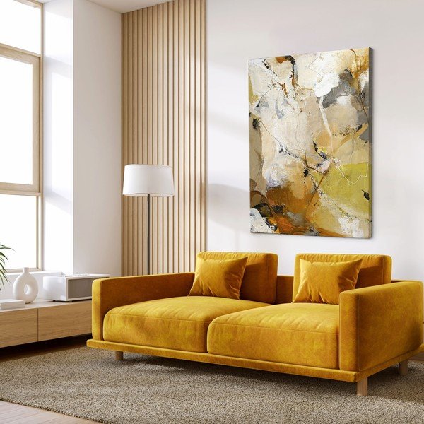 Печатна/с ръчно рисувани елементи върху платно картина 90x118 cm Everlast – Malerifabrikken-image-1