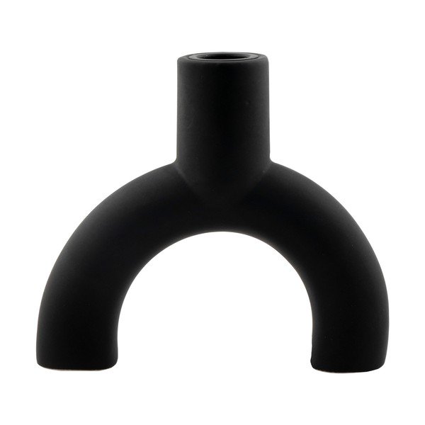 Свещник от черно стъкло Fondo - House Nordic-image-3