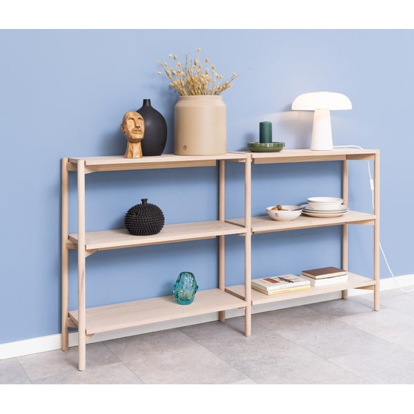 Библиотека от декор от дъб  в естествен цвят 169x88x30 cm Braidwood – Actona-image-1