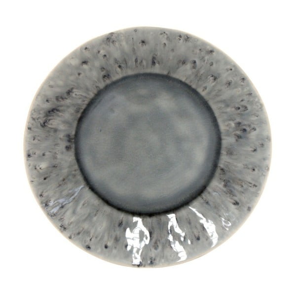 Šedý kameninový talíř Ego Dekor Madeira, ⌀ 21 cm