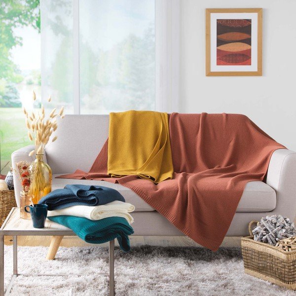 Плетено одеяло 125x150 cm Tricotine – douceur d'intérieur-image-3