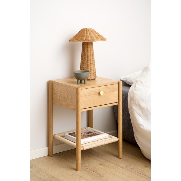 Нощно шкафче от декор от дъб  в светло естествен цвят Monfort – Actona-image-1