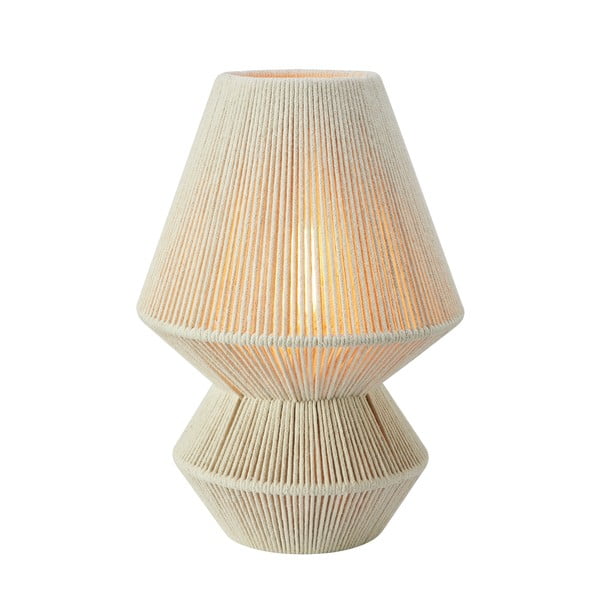 Настолна лампа в естествен цвят с текстилен абажур (височина 34 cm) Razzo – Markslöjd