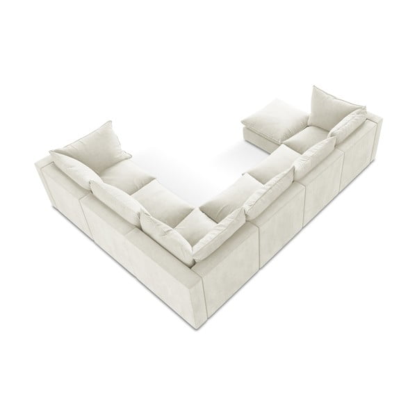 Бежов ъглов диван (десен ъгъл/U форма) Manao – Makamii-image-3