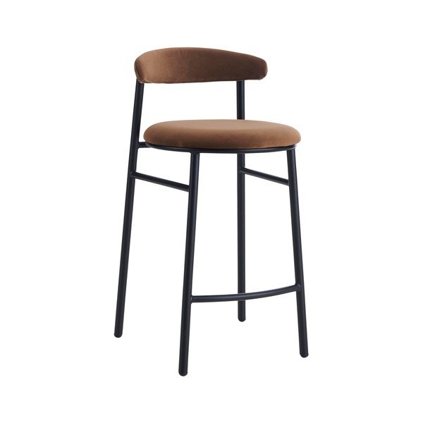 Кафяв метален бар стол (височина на седалката 66 cm) Doggi – Ellos Home
