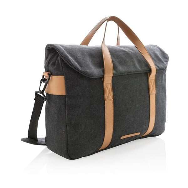 Черна платнена чанта за лаптоп 15,6'' Collection, 16 л - XD Design