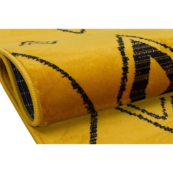 Жълт миещ се килим 300x80 cm - Vitaus-image-3