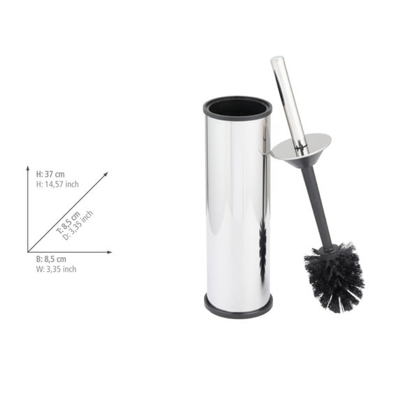 Четка за тоалетна от неръждаема стомана в лъскаво сребристо Olmedo – Wenko-image-2