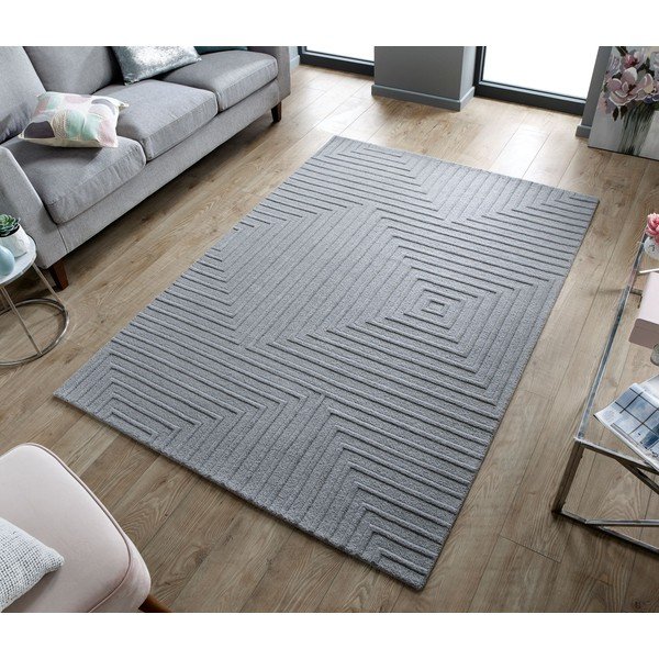 Сив вълнен килим , 160 x 230 cm Estela - Flair Rugs-image-4