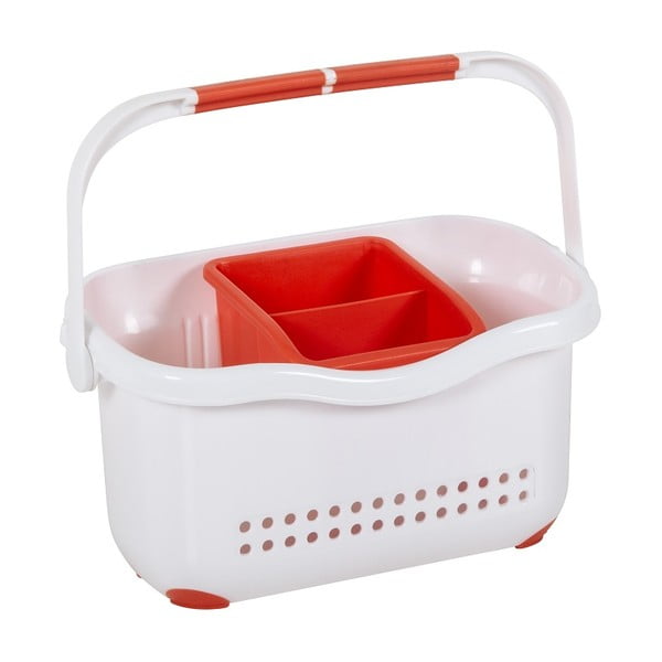 Бяла и червена кошница за мивка Caddy - Addis