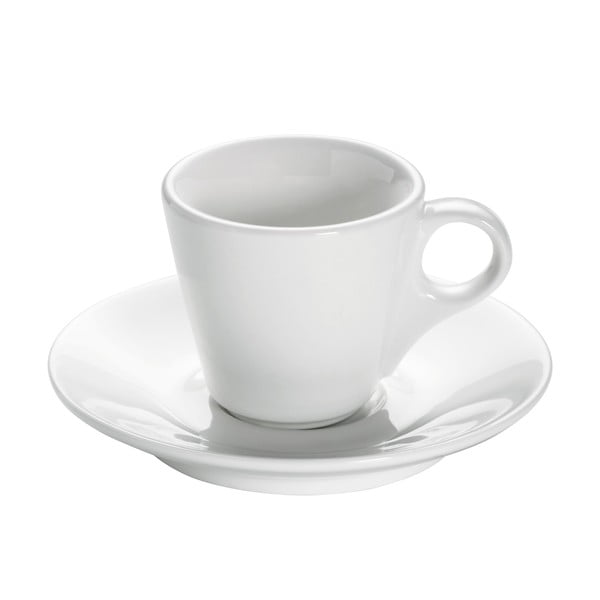 Бяла порцеланова чаша с чинийка Basic Espresso, 70 ml - Maxwell & Williams