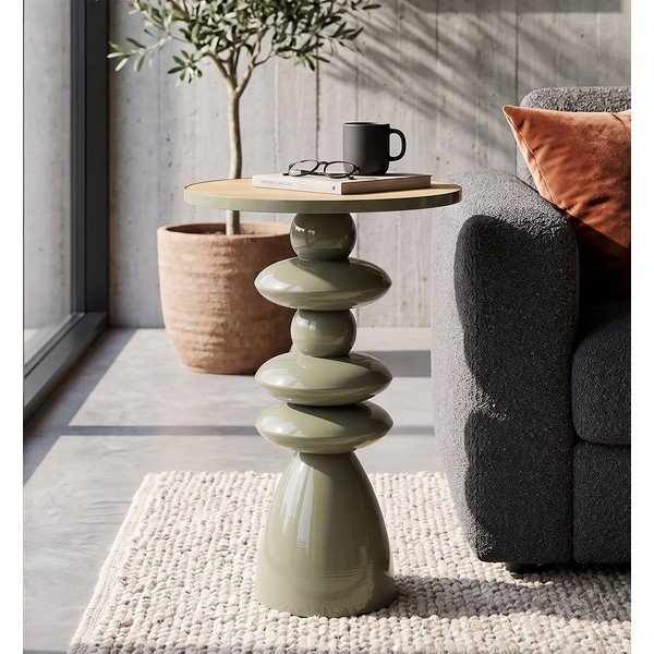 Метална кръгла странична масичка ø 45,5 cm Metal Console – Mauro Ferretti-image-1