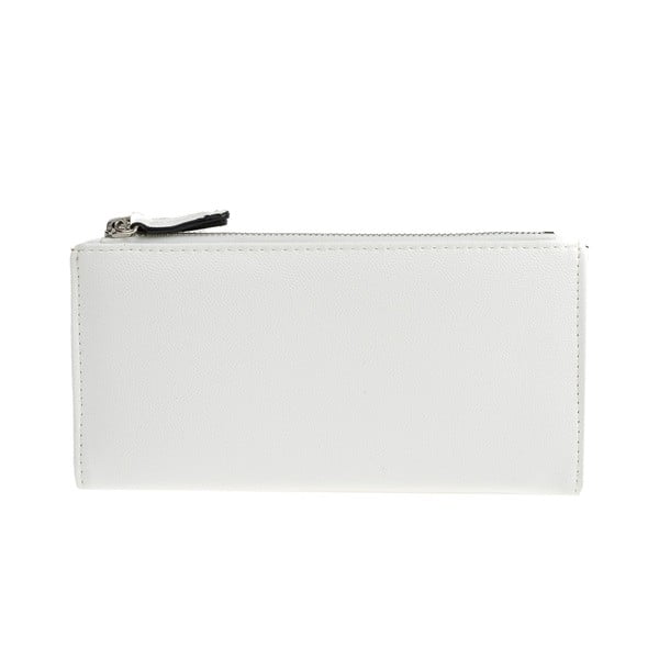Бял портфейл от изкуствена кожа , 10,5 x 19 cm - Carla Ferreri