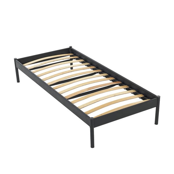 Черно метално единично легло с решетка 90x200 cm Hatkus - Kalune Design-image-4