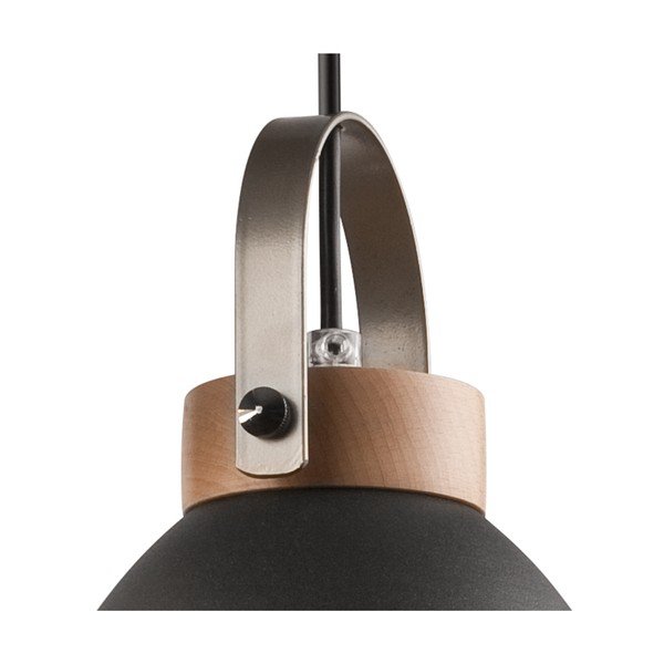 Черно висящо осветително тяло с метален абажур ø 37 cm Danielle – LAMKUR-image-4