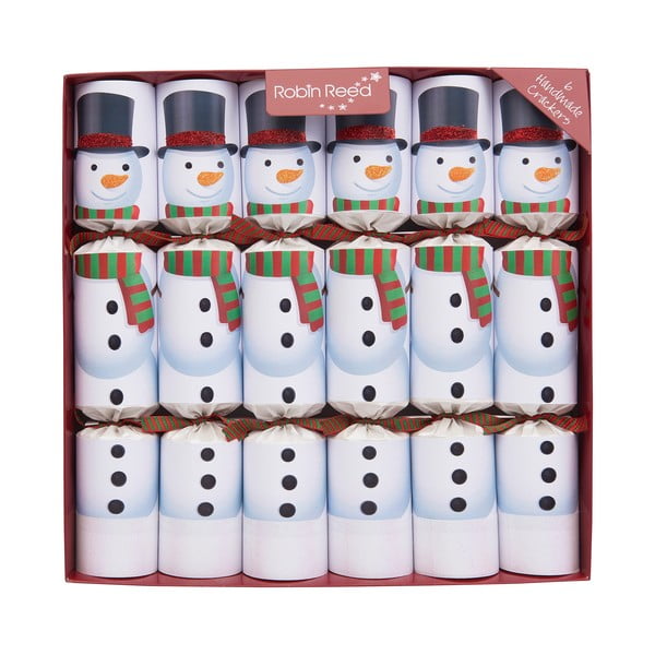 Коледни крекери в комплект от 6 броя Racing Snowman - Robin Reed