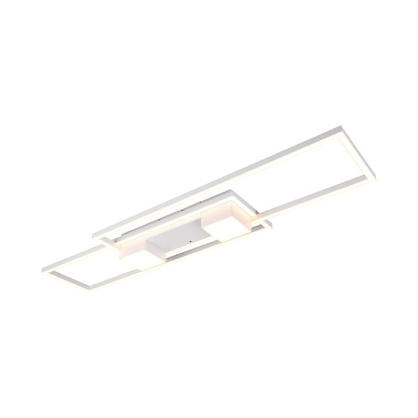 Бяло затъмняващо се LED осветително тяло за таван с дистанционно управление 28x100 cm Albany – Trio-image-2