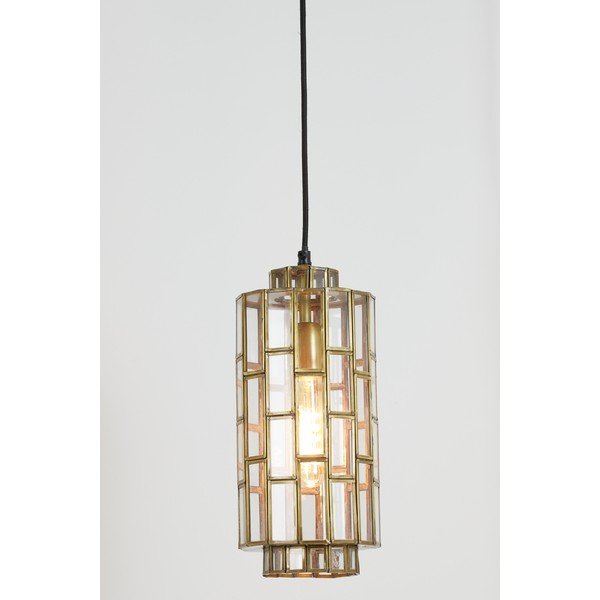 Висящо осветително тяло в бронзов цвят със стъклен абажур Søstrene – Light & Living-image-3