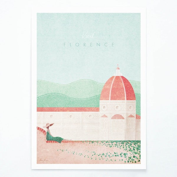 Плакат , 30 x 40 cm Florence - Travelposter