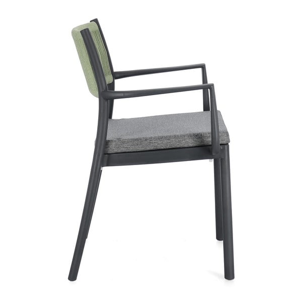 Сиви пластмасови градински столове в комплект от 4 бр. Alvin   – Bizzotto-image-3