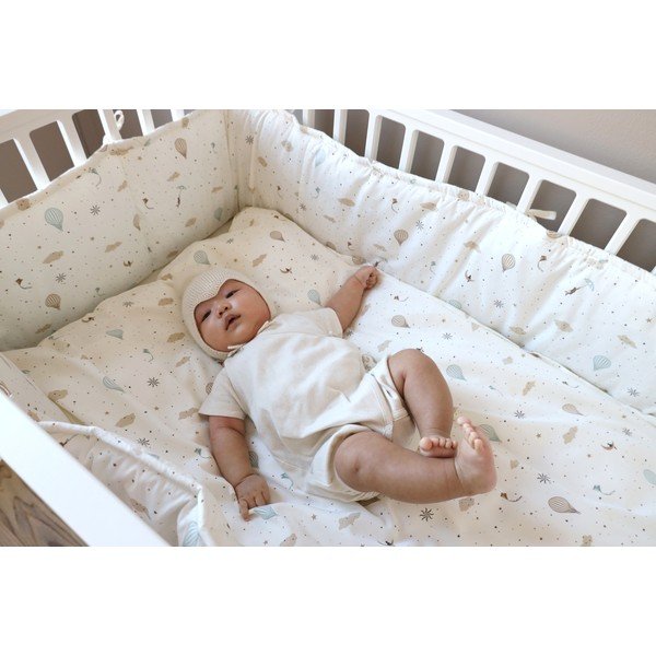 Калъф за матрак за детско легло от органичен памук в цвят слонова кост 365 cm Dreamland – Cam Cam Copenhagen-image-3