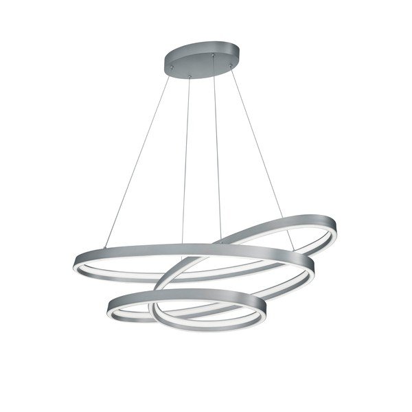 Сиво LED висящо осветително тяло с гласово управление/ управление чрез мобилно приложение с метален абажур Ciola – CINQUE-image-2