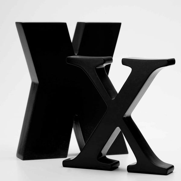 Velké "X" 17x14 cm, černá